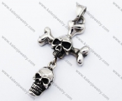 Biker Skull Cross Pendant - KJP170154