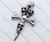 Skull Biker Cross Pendant For Men - KJP170124