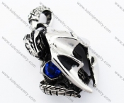 Blue Stone Dragon & Snake Biker Jewelry Pendant - KJP090421