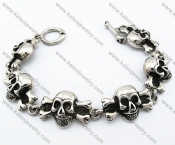 Mens Skull Biker Jewelry Punk Bracelet - KJB170056