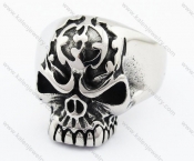 Stainless Steel Skull Ring - KJR370004