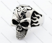Stainless Steel Skull Ring - KJR370007