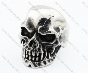 Big Stainless Steel Skull Ring - KJR370010