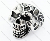 Stainless Steel Chin Movable Skull Ring - KJR370022