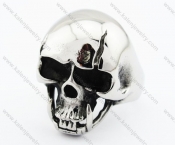 Stainless Steel Vampire Skull Ring - KJR370027