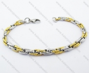 215×5mm Stainless Steel Gold Plating Bracelet - KJB100078