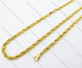 Gold Plating Necklace & Bracelet Jewelry Set - KJS100041