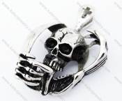 Large & Heavy Stainless Steel Skull Pendant - KJP170169