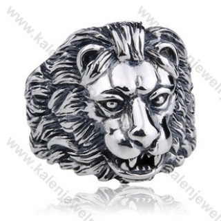 Stainless Steel Lion Ring - KJR350103