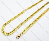 Gold Plating Necklace & Bracelet Jewelry Set - KJS380009