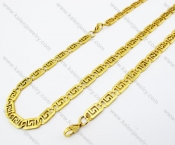 Gold Plating Necklace & Bracelet Jewelry Set - KJS380010