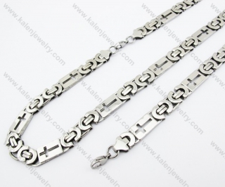 Stainless Steel Necklace & Bracelet Jewelry Set - KJS380017
