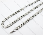 Stainless Steel Necklace & Bracelet Jewelry Set - KJS380021