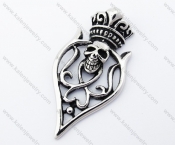 Stainless Steel Crown Skull Pendant - KJP170224
