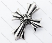 Stainless Steel Flower Cross Pendant - KJP170234
