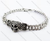 Stainless Steel Skull Bracelet - KJB370004