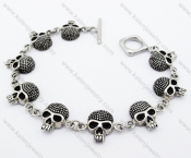 Stainless Steel Skull Bracelet - KJB370008