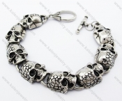 Stainless Steel Skull Bracelet - KJB370011