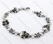Stainless Steel Skull Bracelet - KJB370012