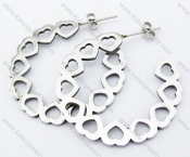 Stainless Steel Heart Earrings - KJE050956