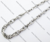 530×10mm Stainless Steel Necklace - KJN100055