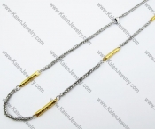 555×2.5mm Half Gold Plating Small Necklace - KJN150165
