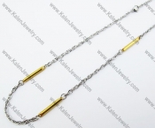 555×2.5mm Half Gold Plating Small Necklace - KJN150166