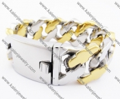 Gold Plating Big & Heavy Stainless Steel Bracelet KJB200144