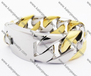 Gold Plating Big & Heavy Stainless Steel Bracelet KJB200149
