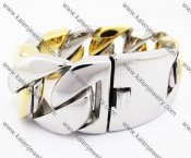 Gold Plating Big & Heavy Stainless Steel Bracelet KJB200154