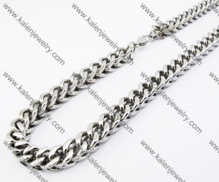 12mm Wide Stainless Steel Necklace KJN200069