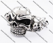 Big & Heavy Biker Stainless Steel Skull Bangle KJB170100