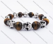 Stainless Steel Skull Beads Bracelet KJB170128