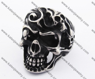 Stainless Steel Skull Ring KJR370117
