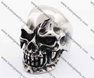 Stainless Steel Skull Ring KJR370122