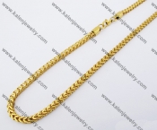 605×5mm Stainless Steel Gold Necklace For Men KJN100057