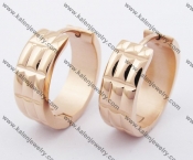 Rose Gold Stainless Steel Earrings KJE050986