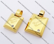 Stainless Steel Gold Plating Couple Pendants KJP051210