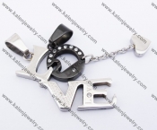 Stainless Steel LOVE Couple Pendants KJP051213