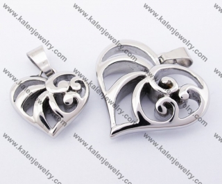 Stainless Steel Heart Couple Pendants KJP051218