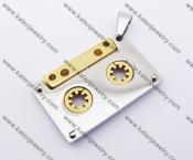 Gold Plating Stainless Steel magnetic tape Pendant KJP140203
