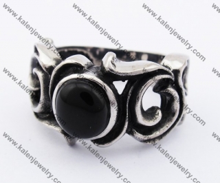 Stainless Steel Stone Ring KJR370153