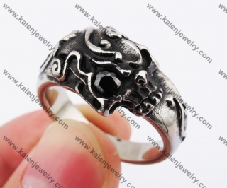 Stainless Steel Skull Ring KJR370154