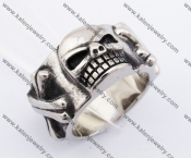 Stainless Steel Skull Ring KJR370155