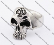 Stainless Steel Number 13 Spades Skull Ring KJR370172