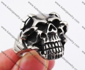 Stainless Steel Skull Ring KJR370178