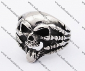 Stainless Steel Skull Ring KJR370198