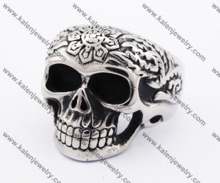 Stainless Steel Skull Ring KJR370203