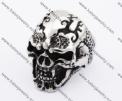 Stainless Steel Skull Ring KJR370218