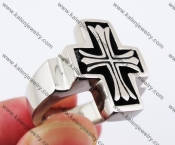 Stainless Steel Cross Ring KJR370229